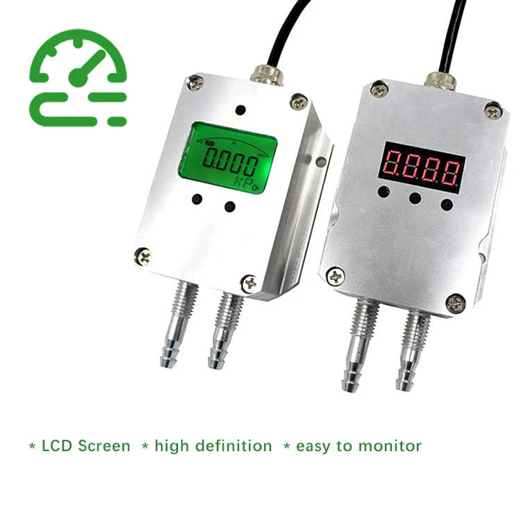 0~500Pa Digital 4-20ma Digital Differential Pressure Meter Differential Pressure Level Transmitter