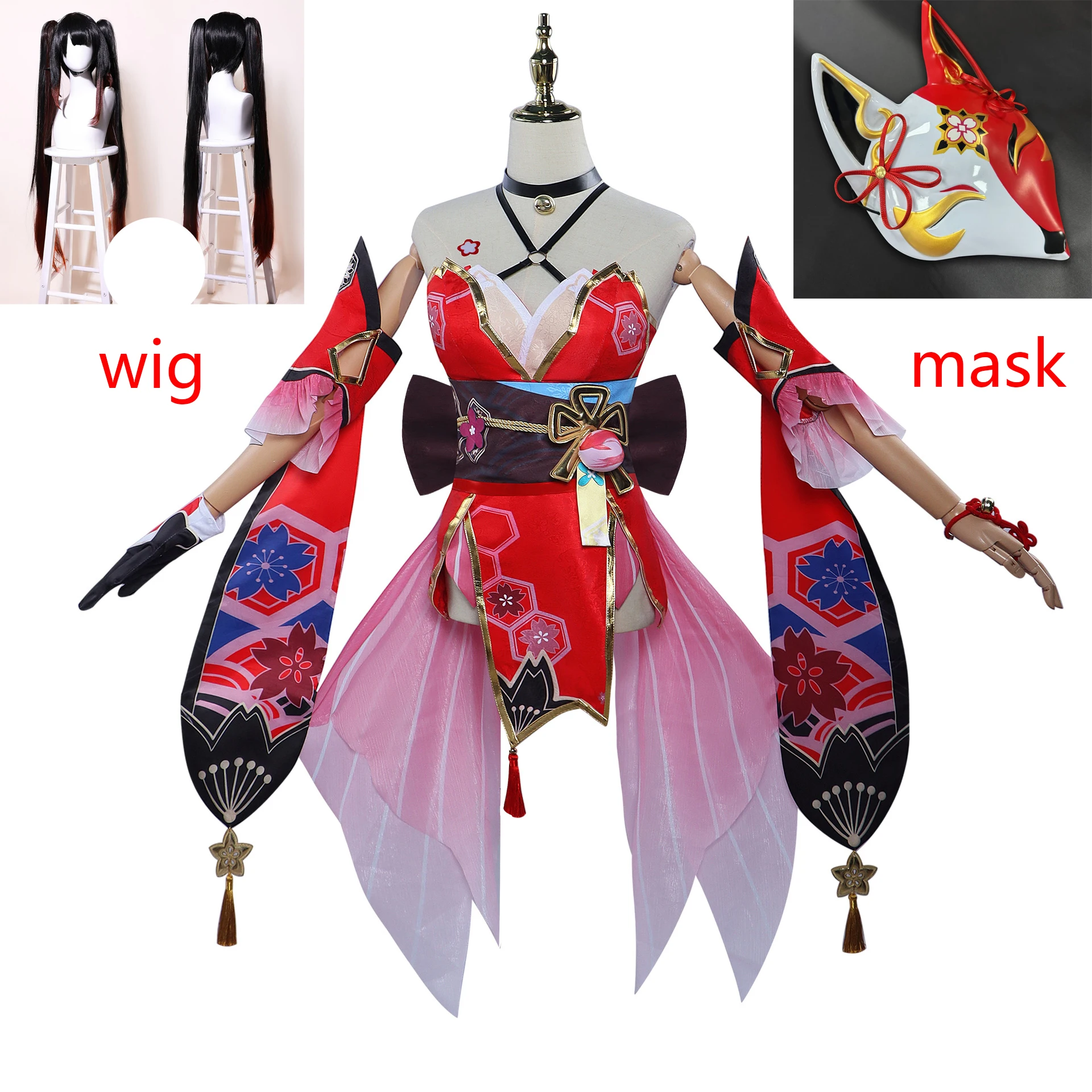 

Sparkle Cosplay Honkai Star Rail Sparkle Cosplay Costume Wig Mask Dress Full Set Prop Hanabi Sparkle Halloween Outfit Uniform