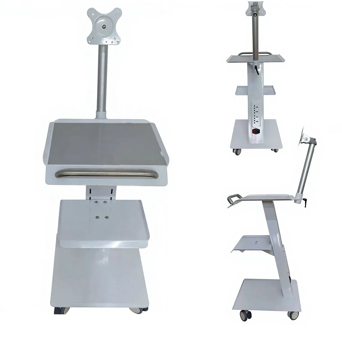 Three-story Beauty Dentals Oral Instrument Cart Small Cart Mobile Medical Tool Medical Device Endoscope