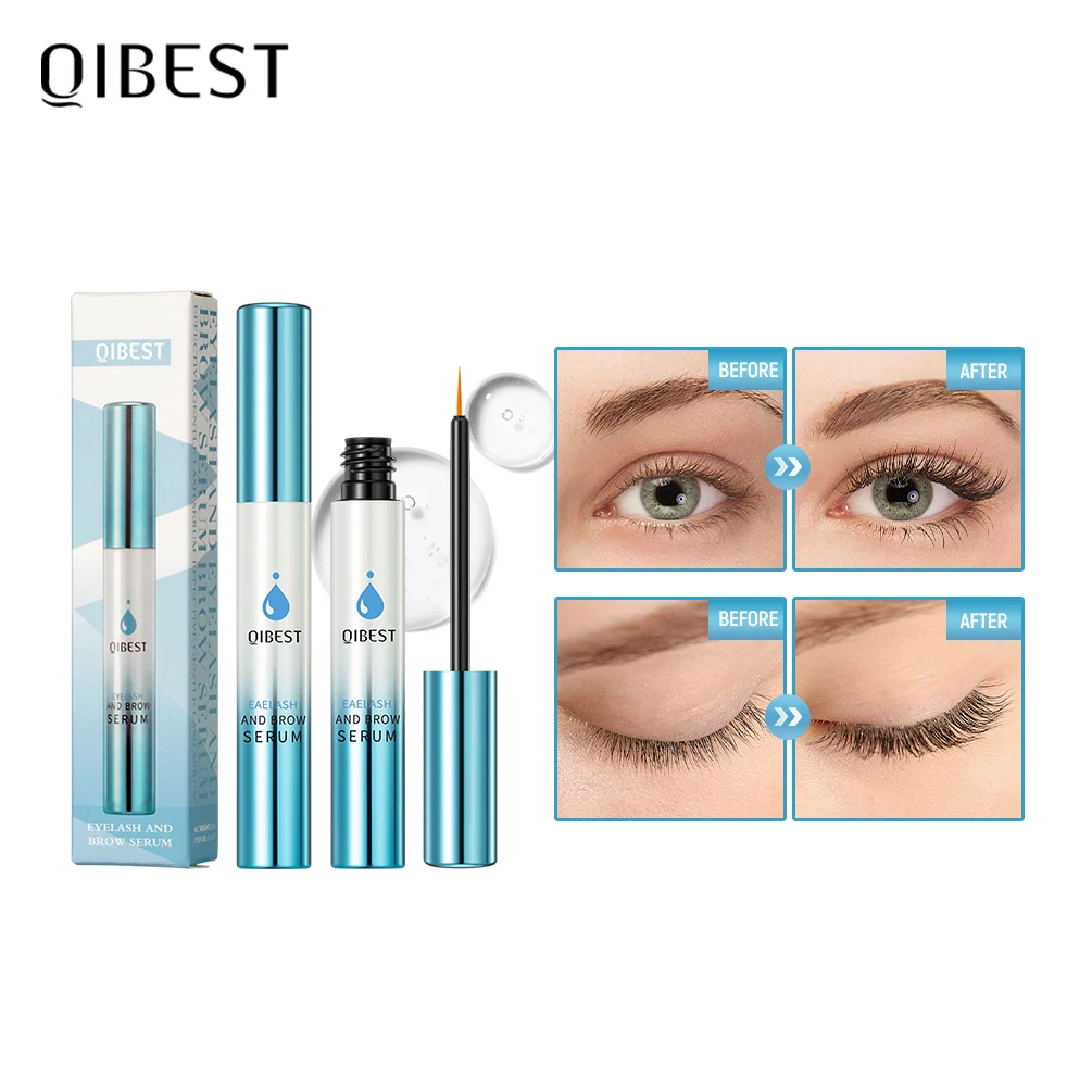 QIBEST Eyelash Growth Serum Natural Eyelashes Eyebrow Enhancement Eyelash Lift Lengthening Thicker Eyelashes Eyelash Brow Serum