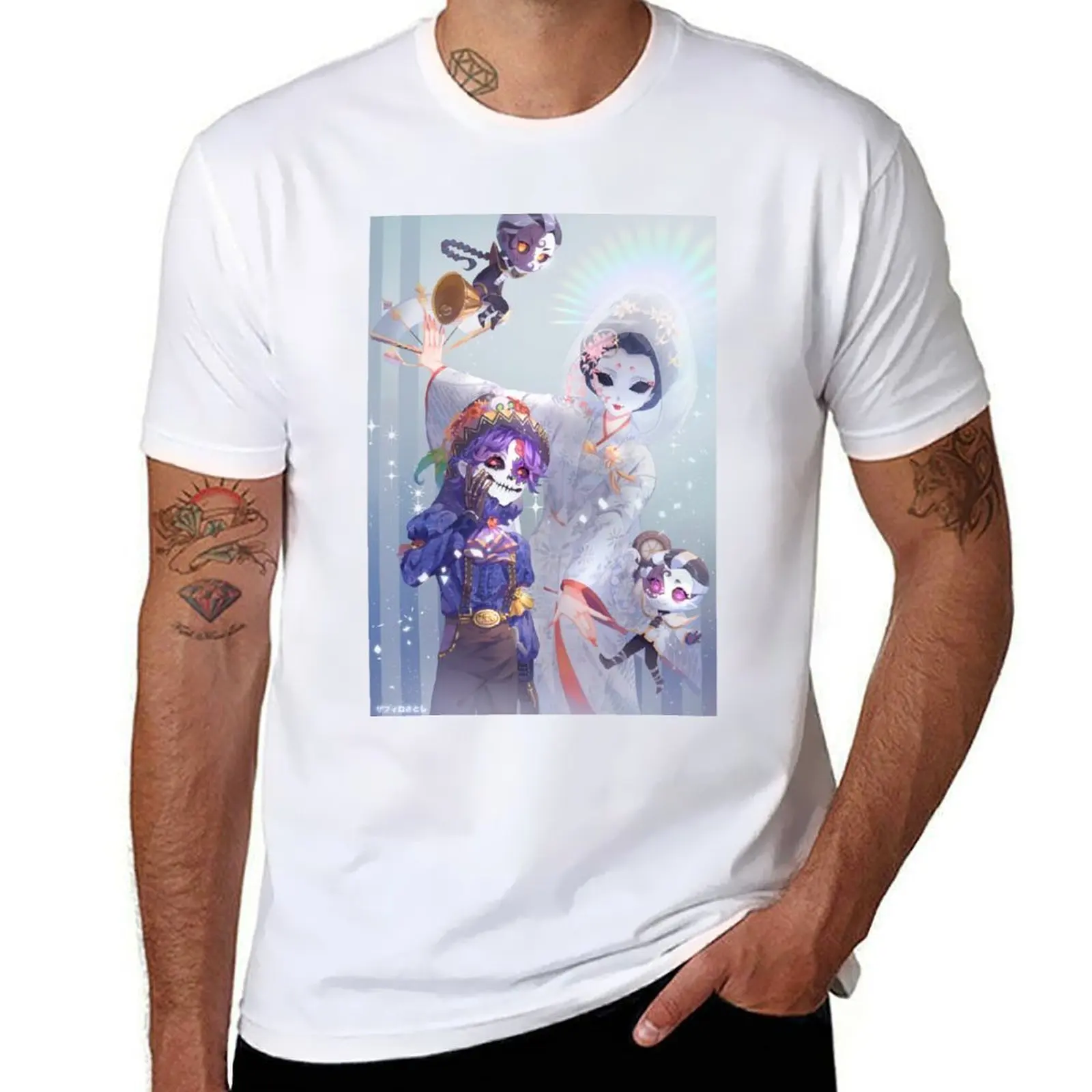 

Identity V Geisha, Prospector and Wu Chang T-Shirt t shirt man cotton cotton t shirts high quality T-Shirt