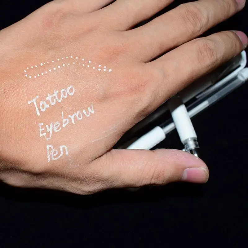 Marking Pen for Skin Artists Marking Pen White Scribe Pen Position Mapping Mark Tool Washable Body Art Supply Tool for Drawing