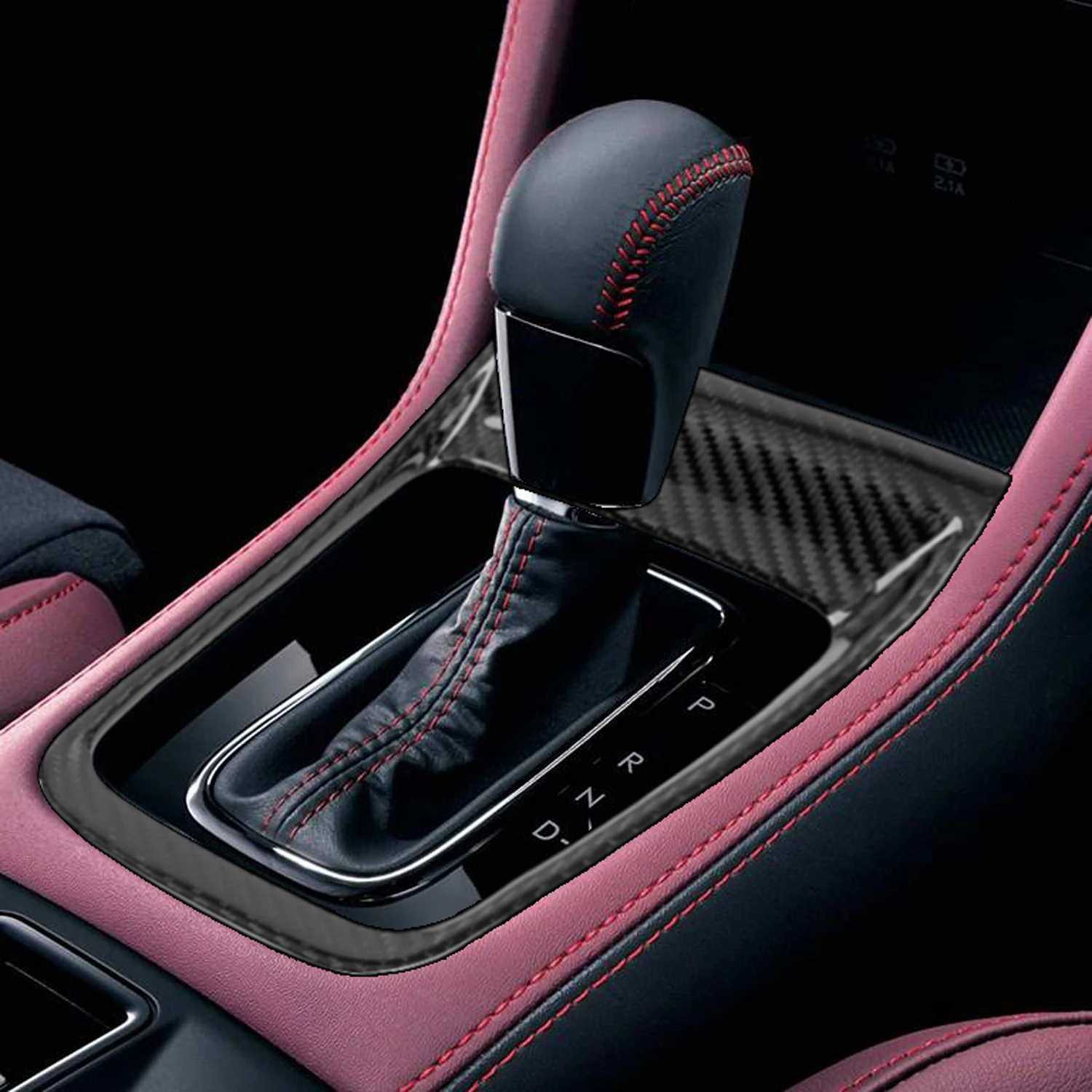 Car Accessories For Subaru WRX STI 2014-2021 Interior Real Carbon Fiber Automatic Gear Shift Box Gearbox Handbrake Cover Trim
