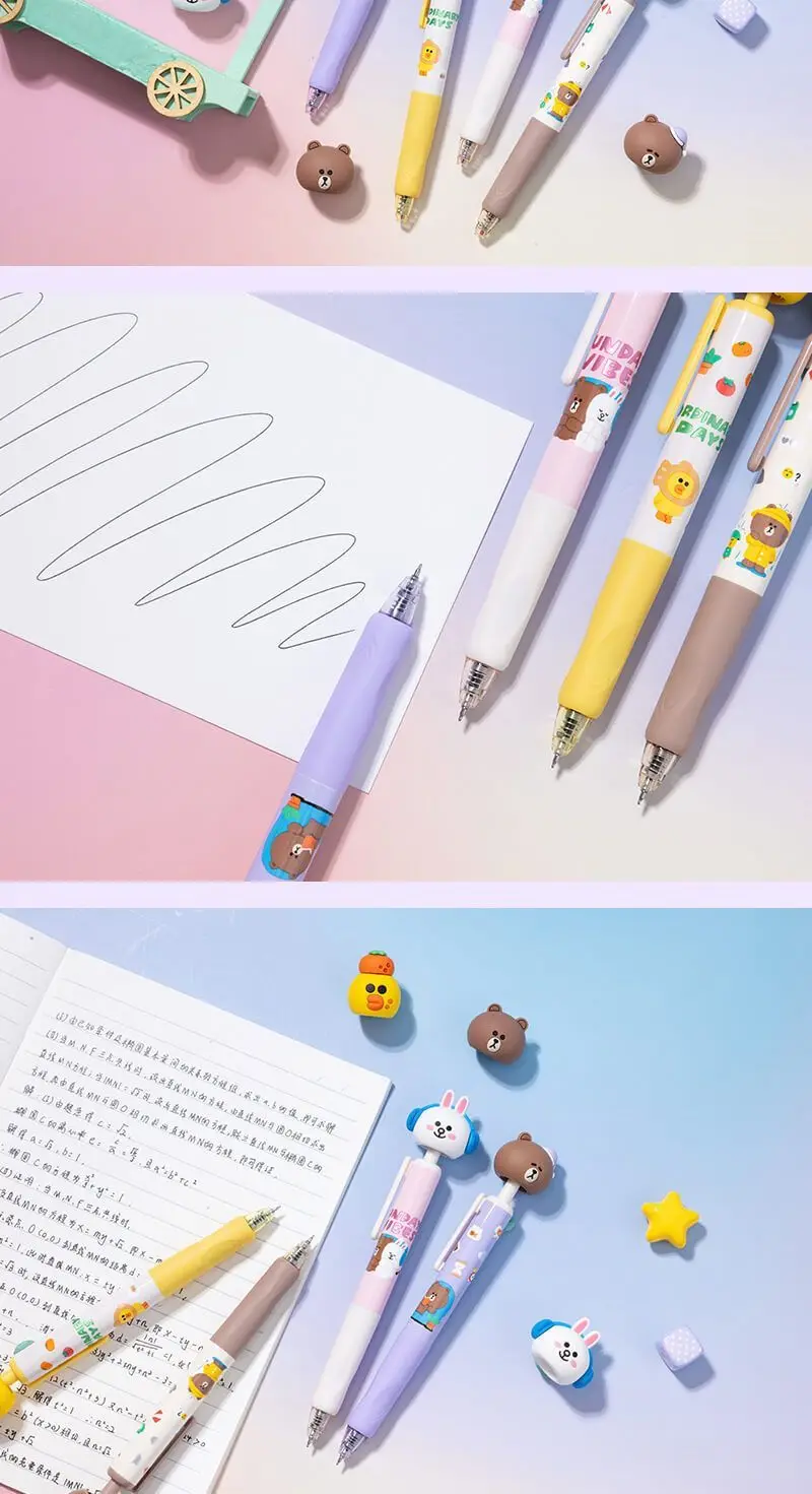 Neue LINE FRIENDS Brown Cony Sally Cartoon-Schüler Schnelltrocknender Pinselstift Kreativer Niedlicher Puppen-Gelstift Transferstift Geschenk – Detail 5