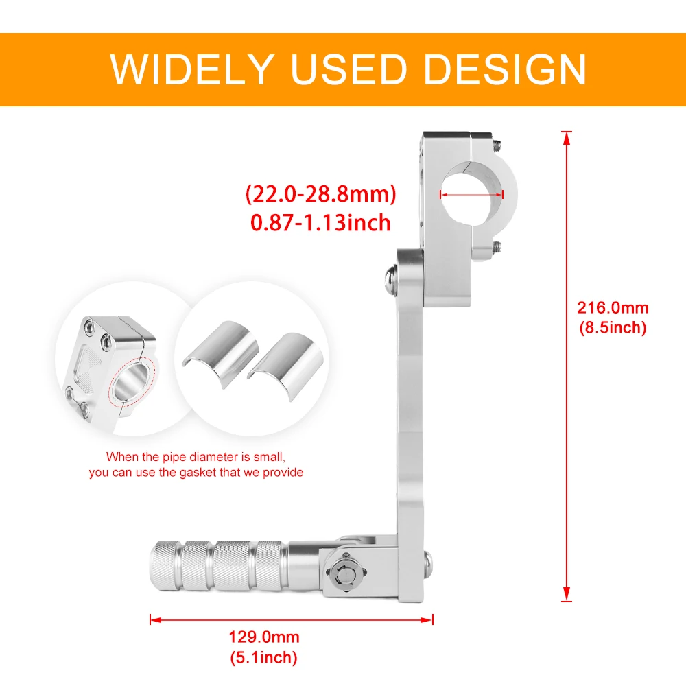 Motorcycle Rider Adjustable Foot Pegs Kit 22mm 7/8\