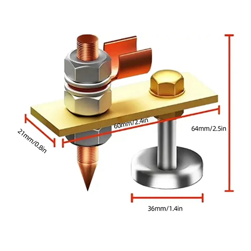 Kepala Las Magnet, kepala las magnetik memperbaiki tanah penjepit tunggal/ganda kuat magnetik untuk tanah las listrik