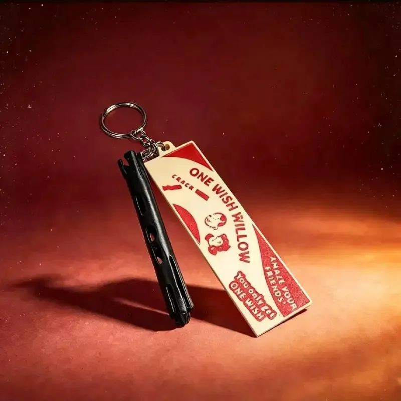 One Wish Willow Keychain 3D Printed Wishing Willow Stick Backpack Pendant Lucky Bag Charm Halloween Party Favor Fans Gift