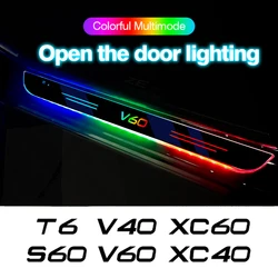 For Volvo S40 S60 S80 S90 XC40 XC60 XC70 XC90 V40 V50 V70 Car Wireless LED Welcome Pedal Threshold Light passage Atmosphere lamp