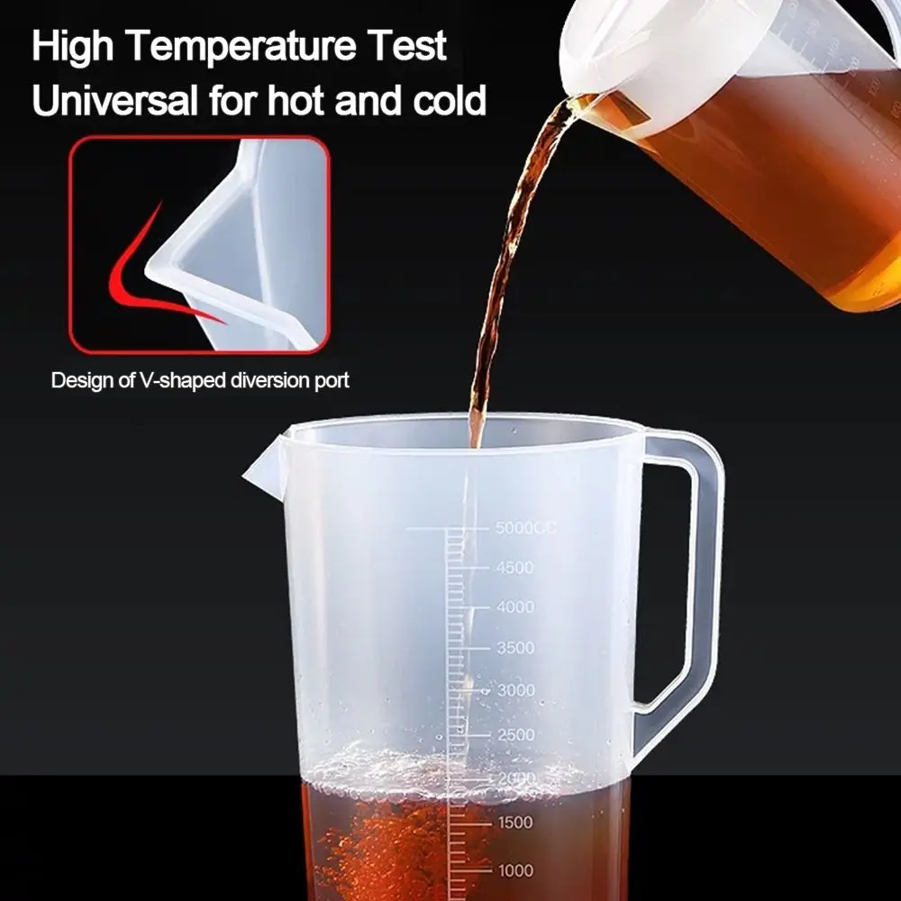 Plastic Container Transparent Water Bottle Large Capacity Plastic Cold Water Bottle Graduated Pour Measuring Cup Tea