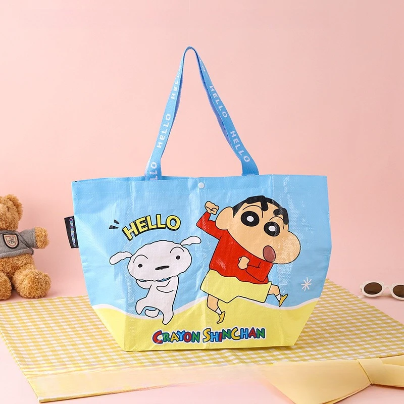 Crayon Shin-chan Cartoon Canvas Lunch Bag Anime Portable School Office Bento Box Cute Children Adult Insulated Lunch Tote Bag view 5