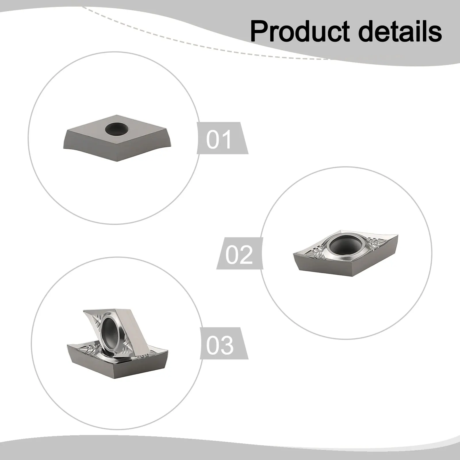 

CNC Insert Versatile 10pcs For Aluminum DCGT11T302 AK Carbide Inserts for Good Properties in Dirty Environments