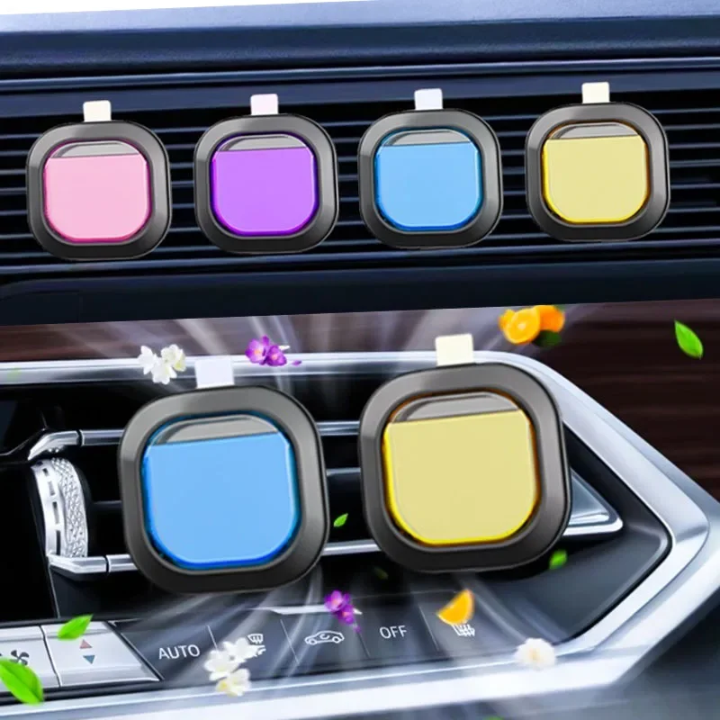Car Fragrance Auto Air Outlet Aromatherapy Clip with Essential Oil Air Freshener Car Interior Odor Removing Fragrance Perfume