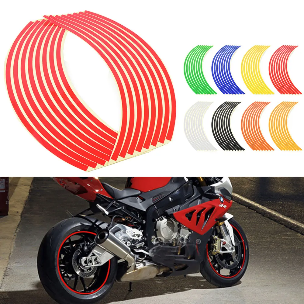 

NEW Motorcycle Stickers For Honda CB400SF CB190R GROM MSX125 CRF1000L AFRICA TWIN Wheel Sticker Reflective Rim Stripe Tape Bike