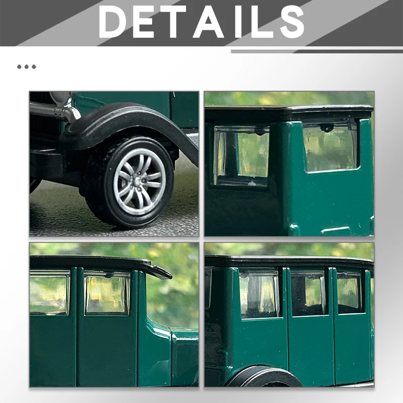 1:43 Alloy Vintage Diecast Car Ford A 1930 Model Car Classic Pull Back Car Model Miniature Vehicle Replica Gift For Kids Adults