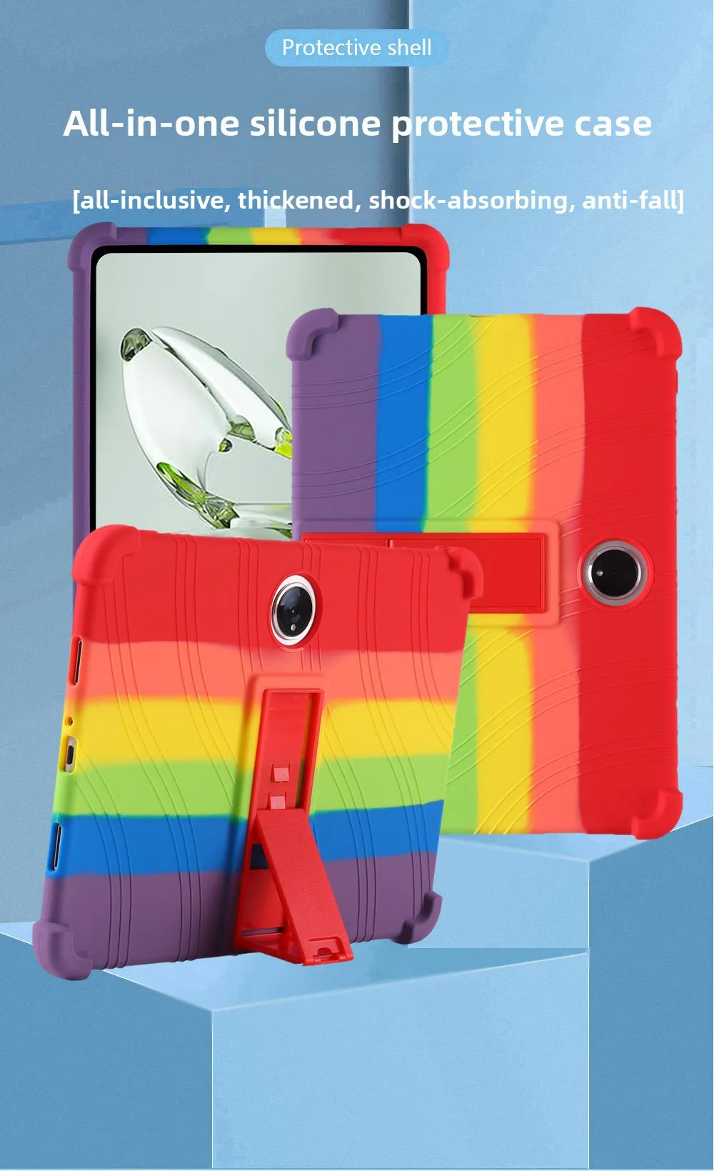 Stoßfeste TPU-Hülle für OnePlus Pad Go / OPPO Pad Neo 11.4, Vollständiger Schutz mit Ständer, in Verschiedenen Farben – Detail 1