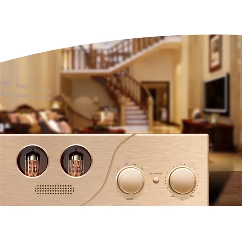 

MK8200 80W+80W HIFI Bluetooth 4JC64JD6 tube pre-amp TTC5200 power tube audio amplifier USB lossless decoding MP3 playback