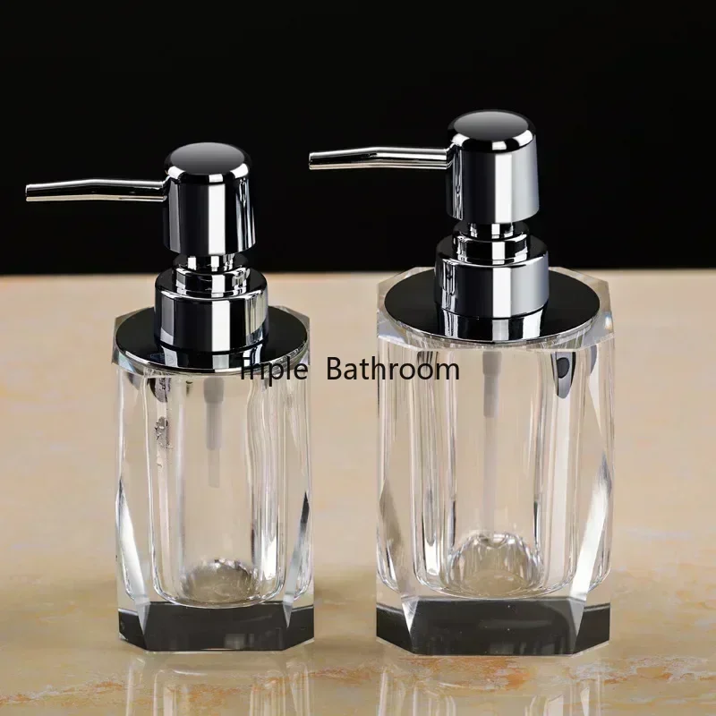 Creative crystal glass hand sanitizer bottle Household soap dispenser Lotion sub bottling Shampoo bottle Bathroom accessories