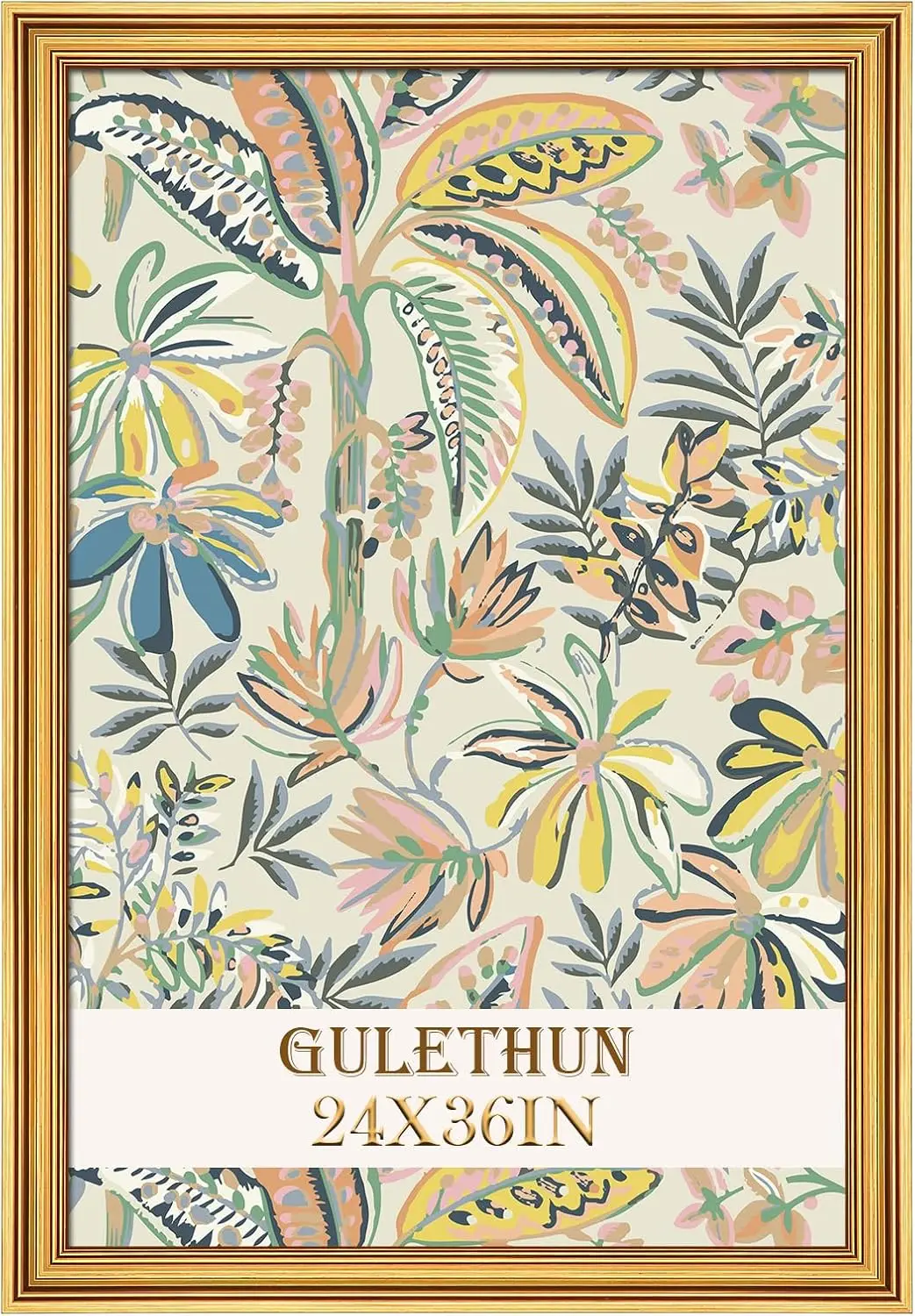 

24x36 Frame, Transitional Modern Design Picture Frames, 24 by 36 Rustic Poster Frame for Home Decor, Gold Vintage Photo