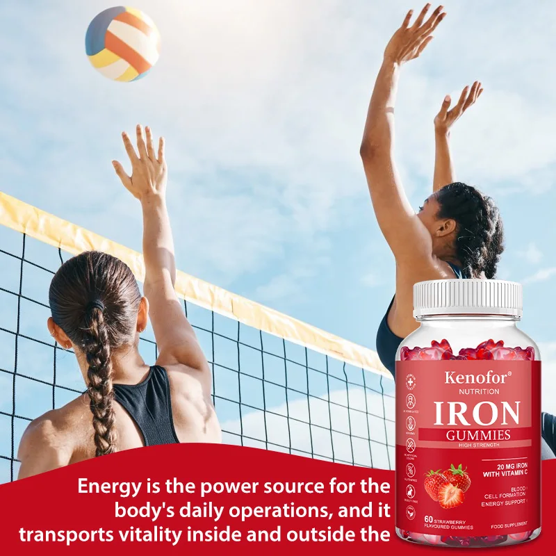 Iron Gummies for Men and Women - Contains Vitamin C To Provide Energy Support, Enhance Immunity and Support The Digestive System