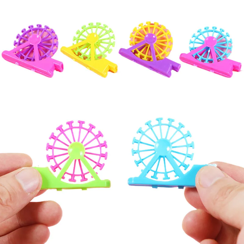 30Pcs Cute Mini Ferris Wheel Shape Plastic Whistles Toys for Kids Birthday Party Favors Baby Shower Pinata Fillers School Prizes