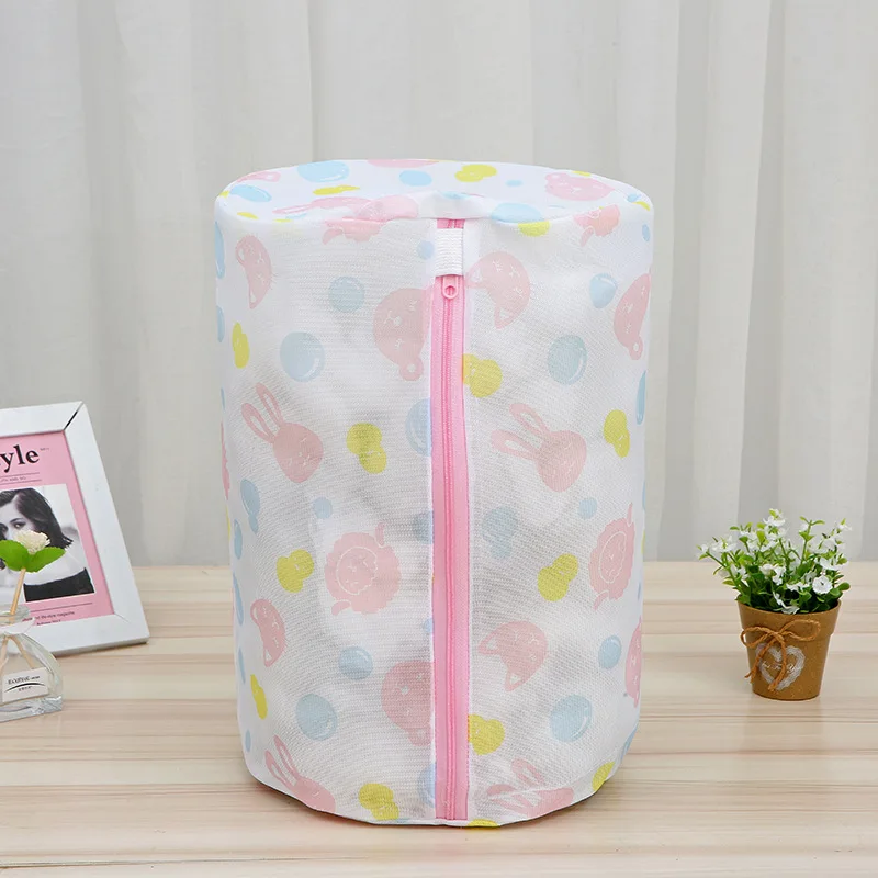 Print Rabbit Laundry Bag Dirty Clothes Storage Basket Cute Fine Mesh Washing Bags Multiple Sizes Laundry Bag For Washing Machine