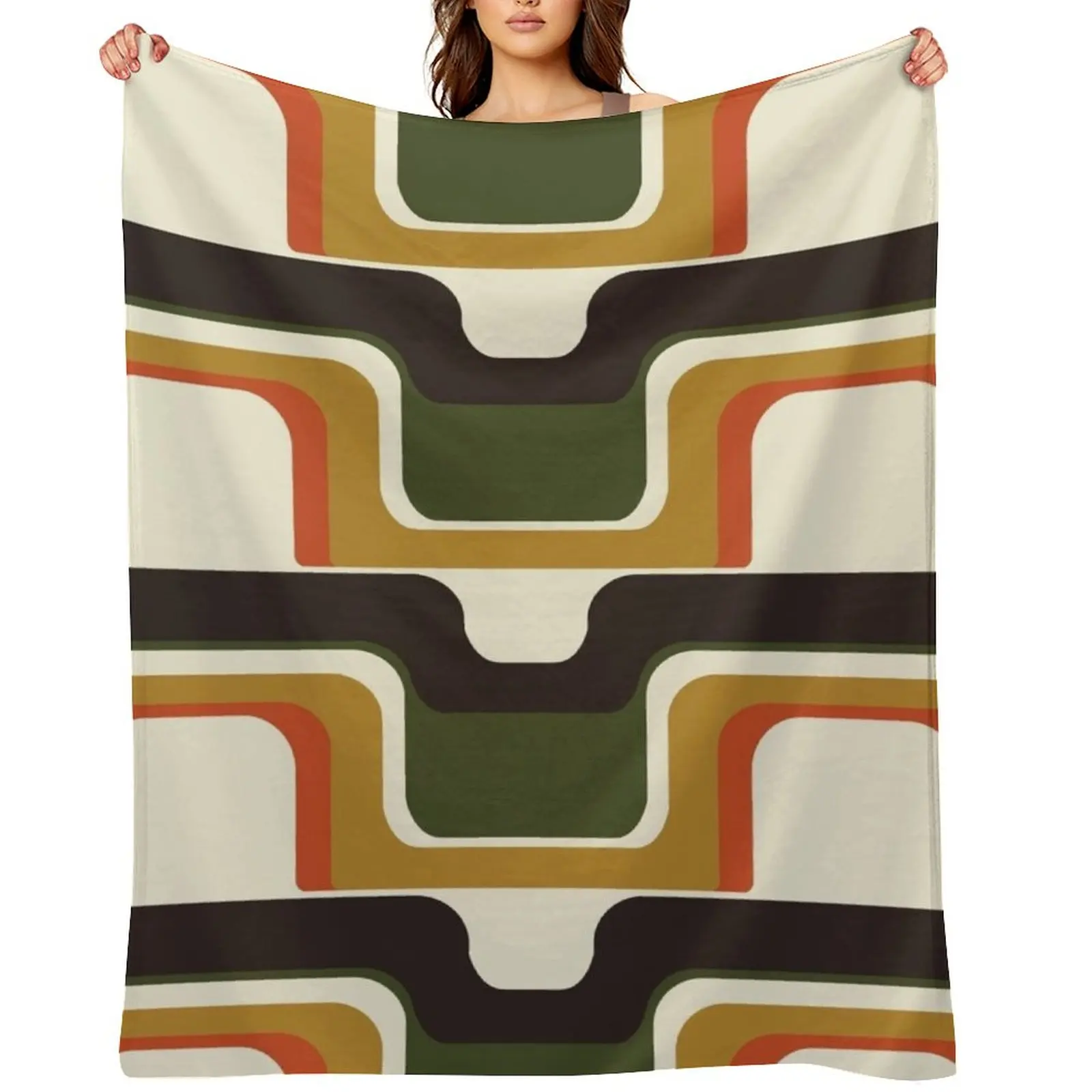 

Mid-Century Modern Meets 1970s Throw Blanket Luxury Designer bed plaid for sofa Fashion Sofas Blankets