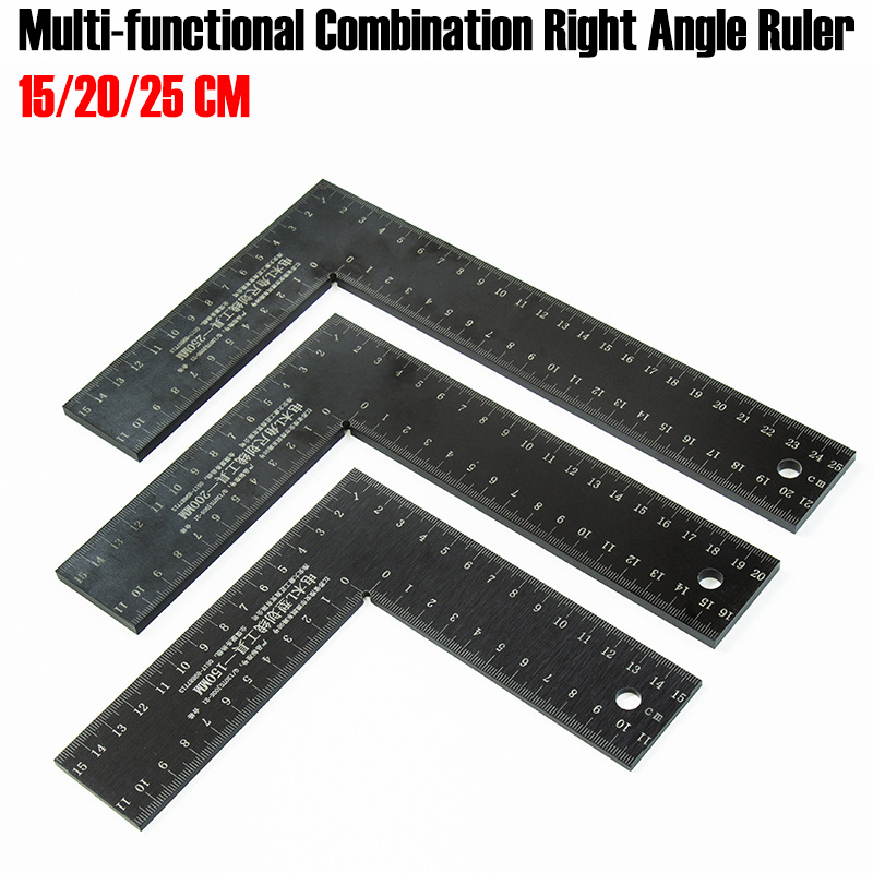  15/20/25 CM Bakelite Combination Right Angle Ruler Insulated Non-static 90° Angle Gauge Measuring Plotting Woodworking Tools 