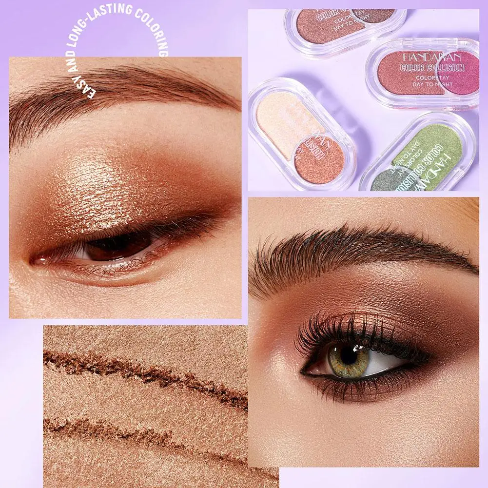 لوحة ظلال عيون لامعة مقاومة للماء ومقاومة للعرق باللون الأخضر والأزرق غير لامعة لهالوين بانك، مظهر مكياج جريء داكن