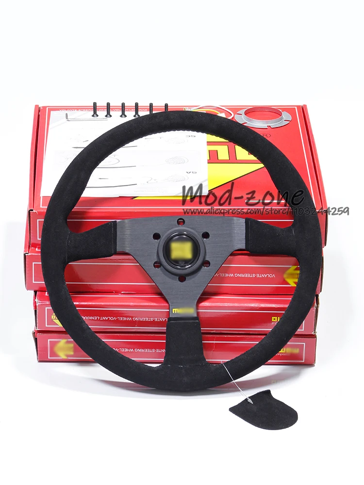 Very Tight Suede Leather 14 Inch 350MM Strong Spoke Volante Steering Wheel