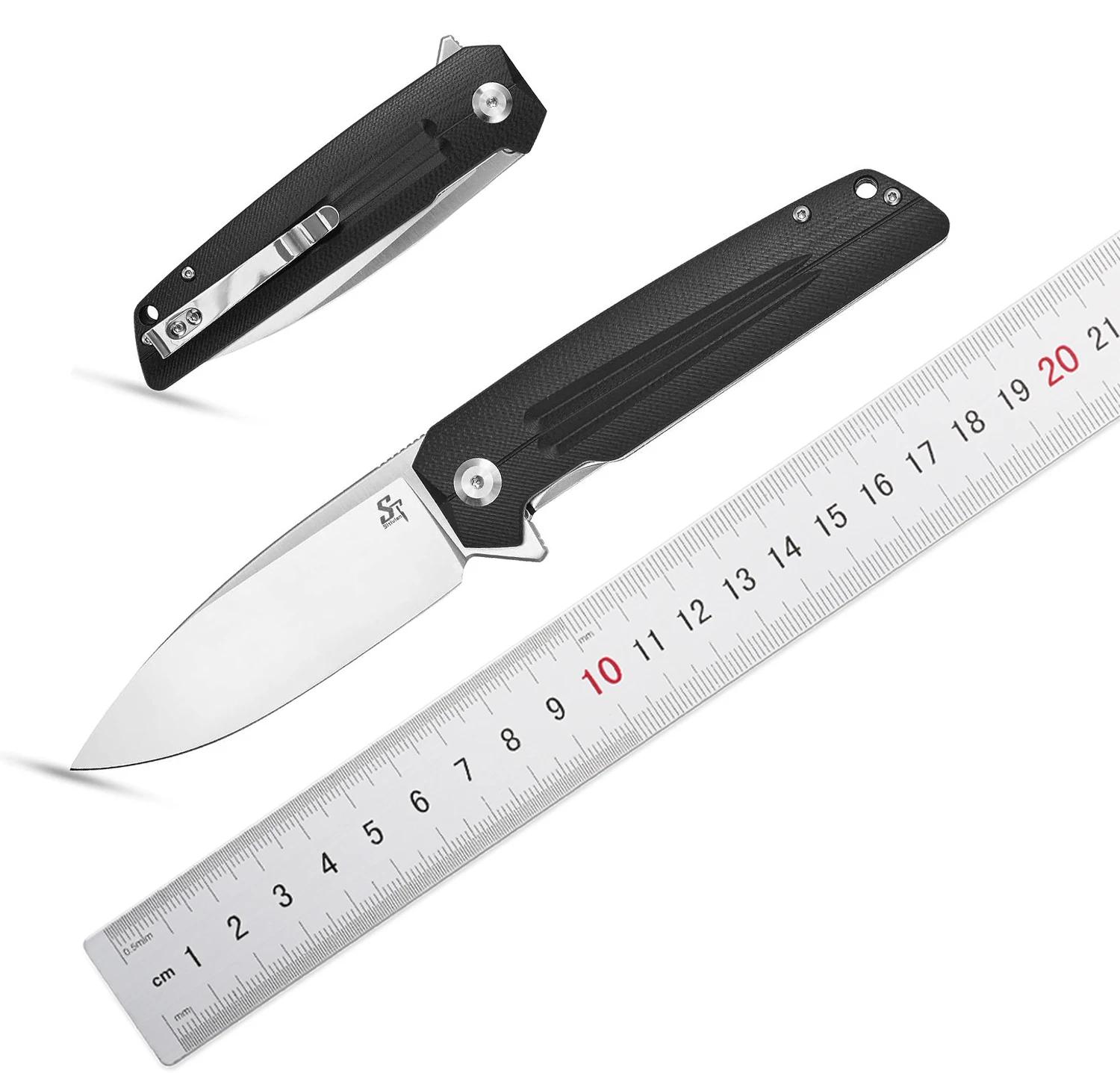 

New Sitivien ST152 Folding Knife K110 Steel Blade G10/ Micarta Handle Pocket Knifes EDC Tool for Camping Hiking Work Collection