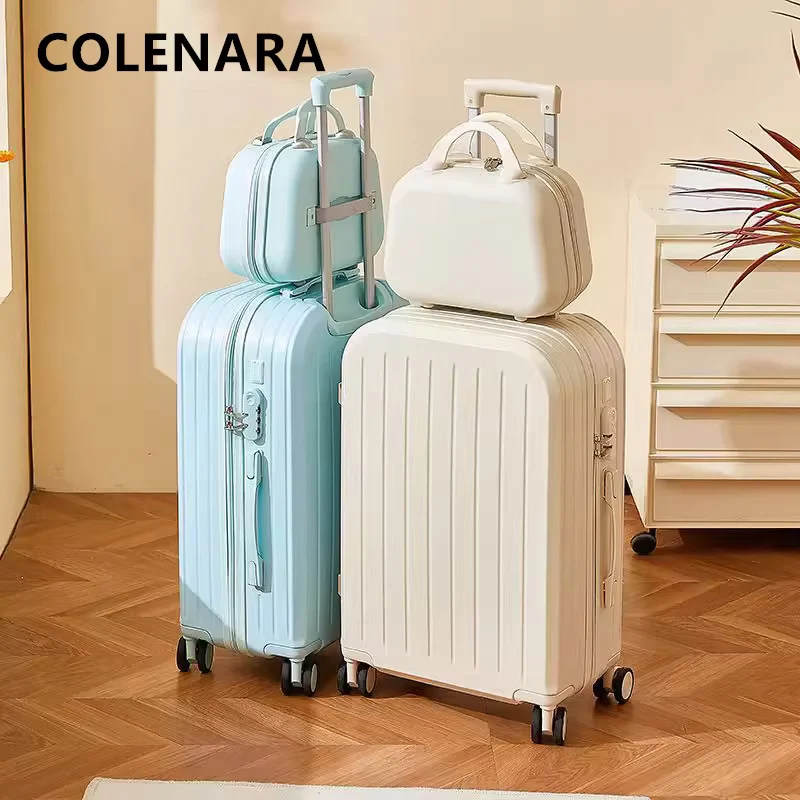 COLENARA Luggage Travel Set 20 Inches Student ABS + PC Boarding Box Men's Trolley Case Women's Password Box Cabin Suitcase