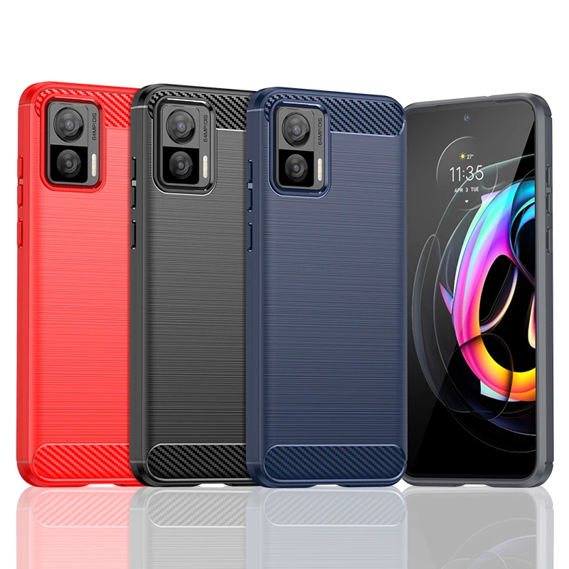 For Cover Motorola Edge 30 Neo Case For Moto Edge 30 Neo 30Neo Soft Silicone Carbon Fiber Back Case For Moto Edge 30 Neo Cover