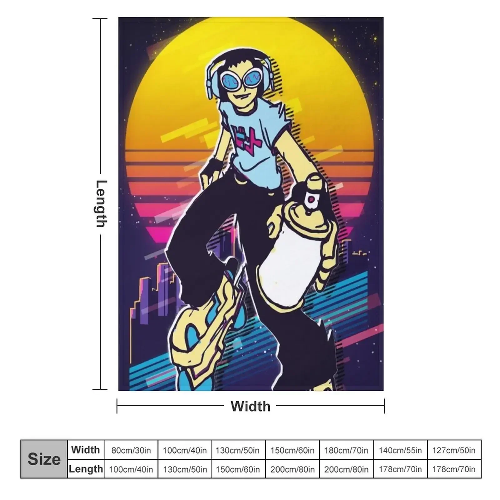 Jet Set Radio - Beat *80s retro* Throw Blanket Bed Bed linens Multi-Purpose For Baby Large Thins Blankets