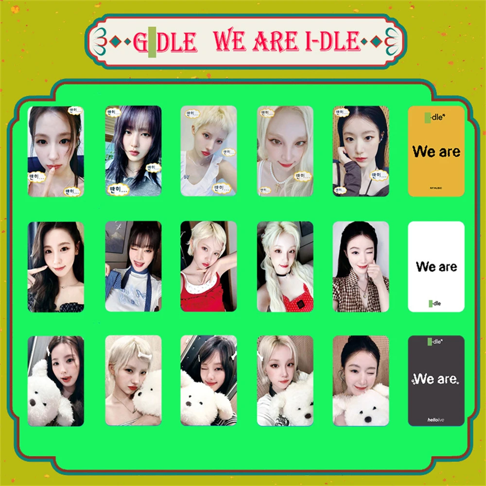 

5Ps/Set KPOP i-dle Photocards WE ARE Album Two-Sided HD Postcard MiYeon Soyeon YUQI Minnie Shuhua Member LOMO Cards Fans Gifts