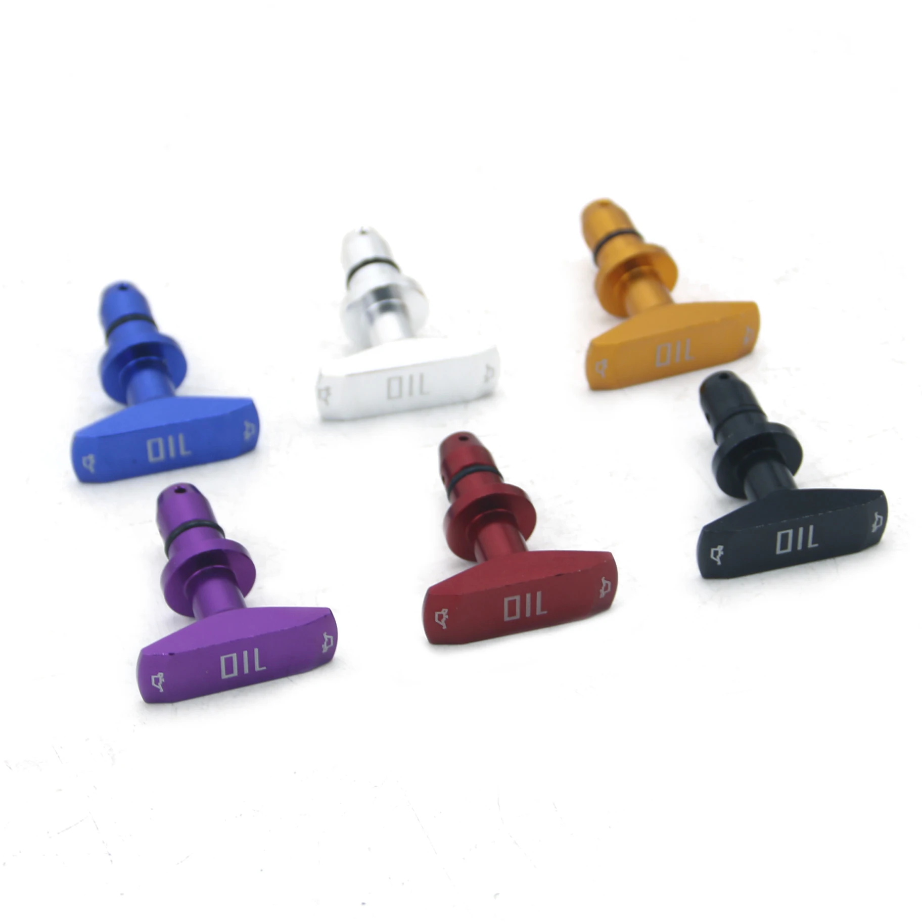 

Universal Car Oil Dipstick Pull Handle Engine Oil Pullhandle Aluminum Alloy Auto Replacement Modification Decoration