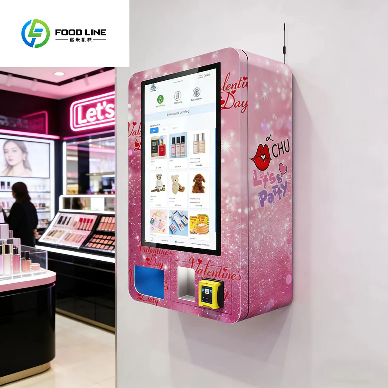 Full Advertising 32 Inch Touch Screen Smart Stainless Steel Wall Mounted Vending Machines 24 Hours Automatic Tobacco SDK