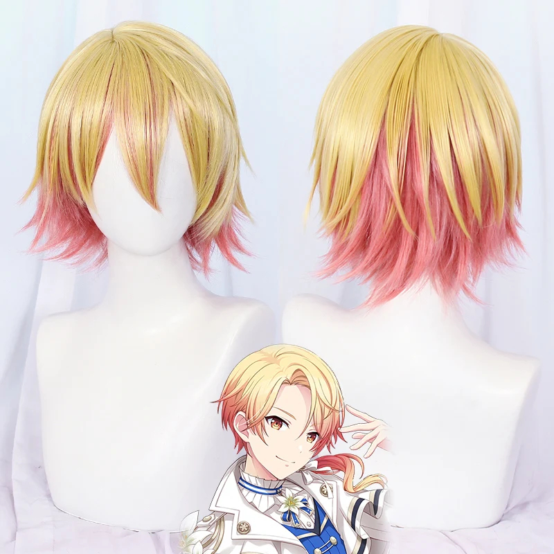 Projekt Sekai kolorowe etap Feat Tenma Tsukasa Anime dostosuj Cosplay buty buty Tenma Tsukasa blond pomarańczowy Mix peruka do Cosplay