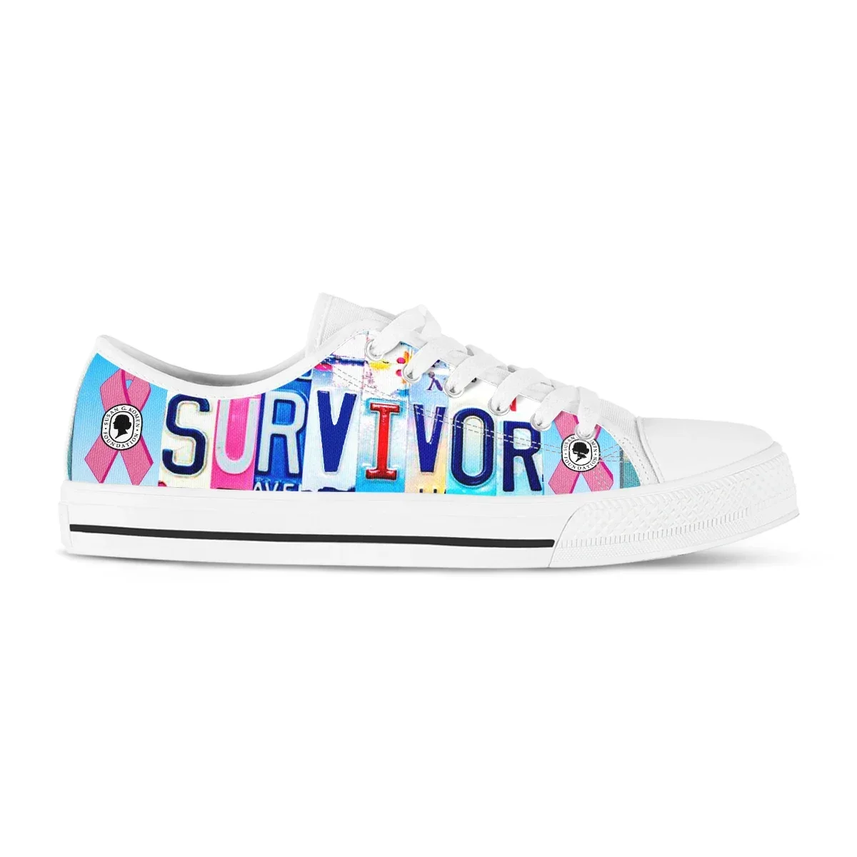 License Plate Survivor Sneakers For Women Vulcanized Shoes Lace-up Casual Canvas Shoes Size 35-46 Breathable Low Top Flats