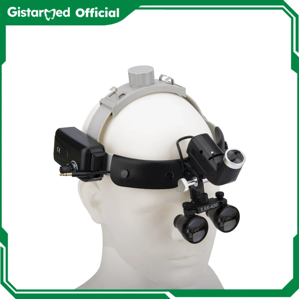 Dental Led Light Surgical Magnifier With Headlight Binocular Loupes Brightness Spot Adjustable Dental Lab 5W Medical Operation