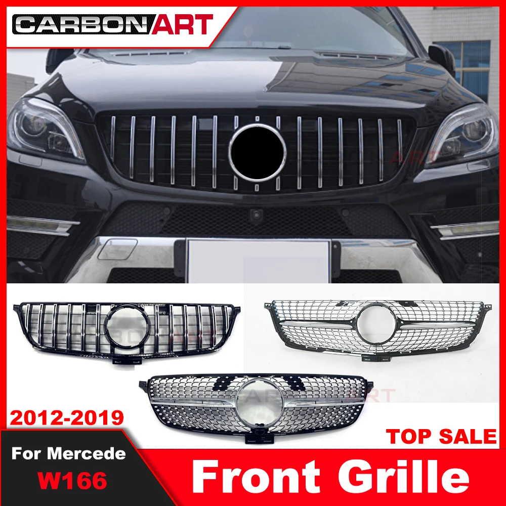 2012 2013 2014 ML Class W166 GT grille Front Grill ML Grille ML250 W166 front bumper grille ML300 ML350 ml400 W166 diamond Grill