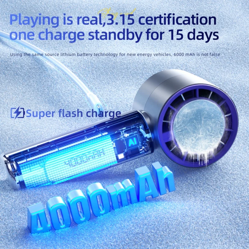 Ventilateur portatif 1-100 vitesses réglable Turbo Mini ventilateur avec affichage LED USB Rechargeable refroidissement par glace ventilateur à main personnel