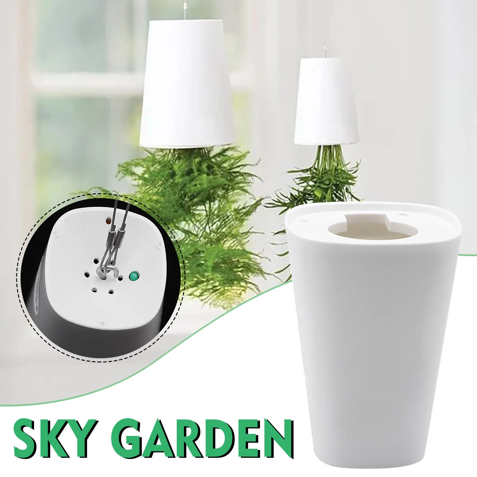 Sky Indoor Pot Planter Hanging Down Upside Recycled Down Pot Upside Sky Patio Garden