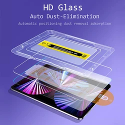 Dust Film Bin For iPad Pro 11 12.9 12 9 for iPad Air 4 5 2022 8th 7th 9th 10th Tempered HD Screen Protector Auto Alignment Tool