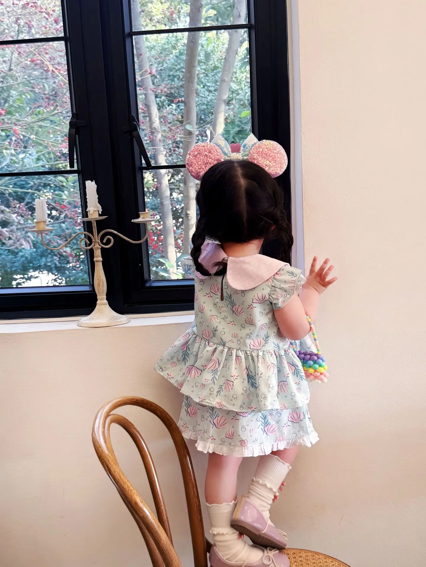 Meerjungfrau-Puppen-Prinzessin Zweiteiliges Set Sommer Neue Mädchen-Boutique-Outfit Süßes und Niedliches Hosen-Rock-Set Hochwertige Kinderkleidung – Detail 8