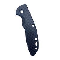 1pc G10 Pitted Carbon Fiber Pattern Fold Knife Handle Patch Scale For Genuine Rick Hinderer Knives XM18 3.5” XM-18 Grip DIY Part
