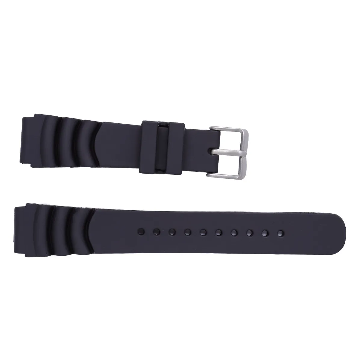 Stylish 20Mm Silicone Watch Band Waterproof Dust Oil Resistant Stainless Steel Clasp Comfortable Breathable Replacement Strap