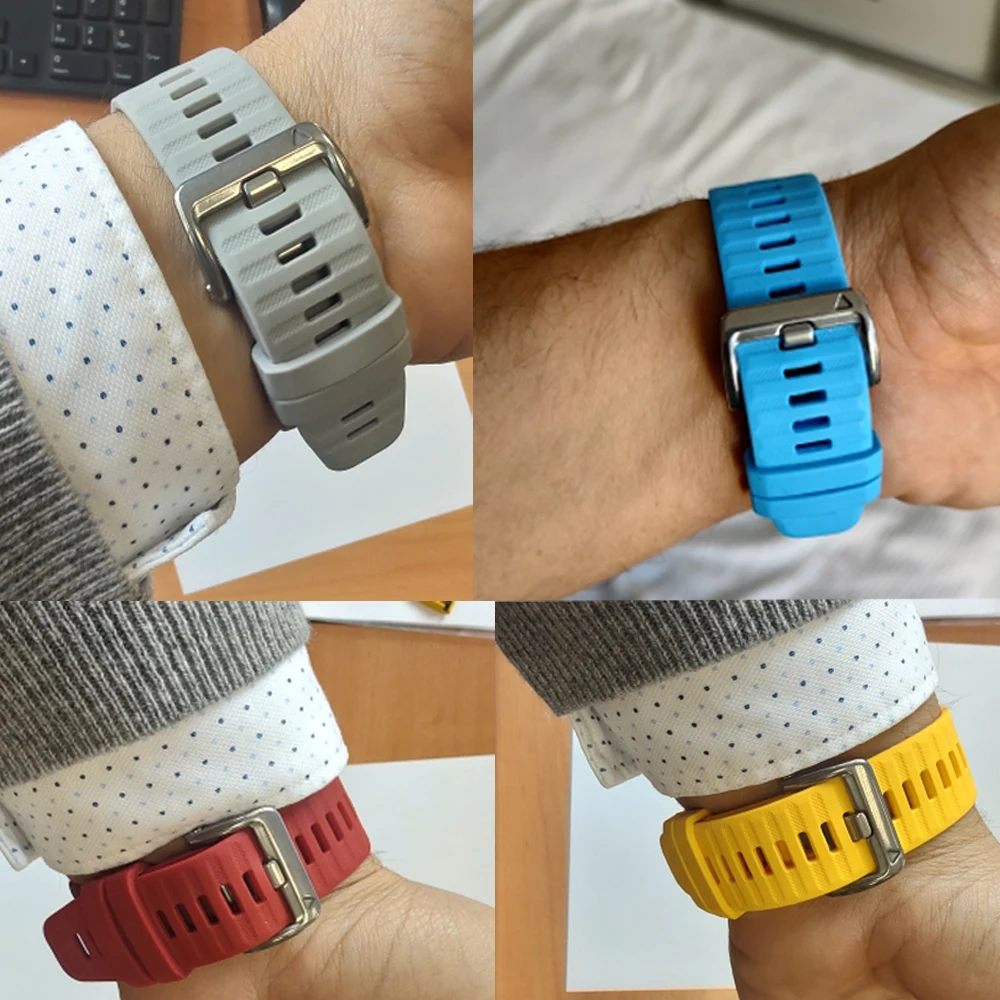 Ремешок для часов, силиконовый браслет для Garmin Fenix 7 7X 6X 6 Pro 5X 5 Plus 3 3HR 955