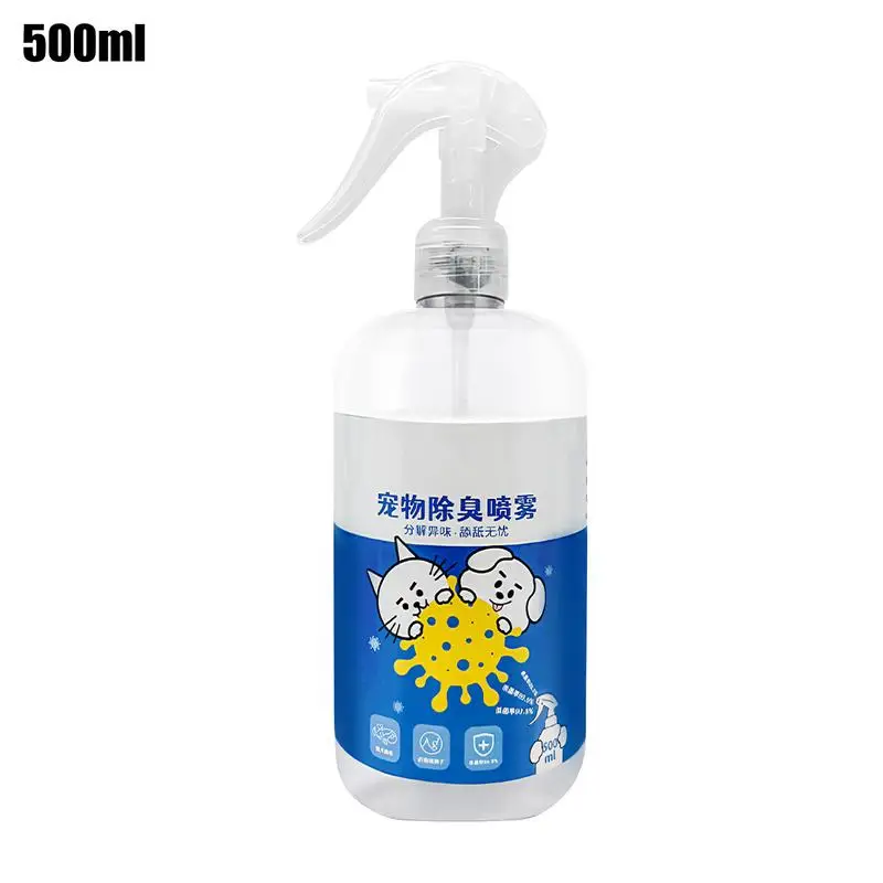 500ml Pet Odor Eliminator Dogs Spray Deodorizer Perfume Odor Eliminating Plant Fragrance Long-Lasting Pet Daily Supplies