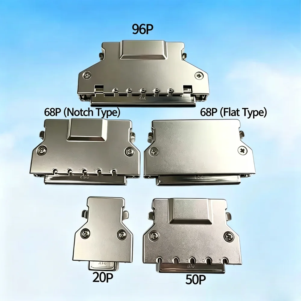 HTK HONDA PCR‑EXX‑FS+ SCSI‑MDR 1.27mm Solder Weld Female Jack Connector With EMI Shield Housing Replacement for FANUC CNC Servo