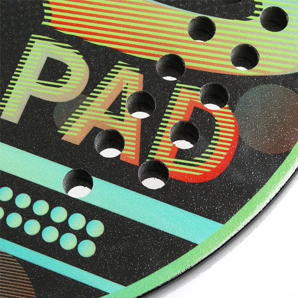 Professional Beach Tennis Racket with Bag, Carbon Fiber, Sand Grit Surface with EVA Memory Foam Core